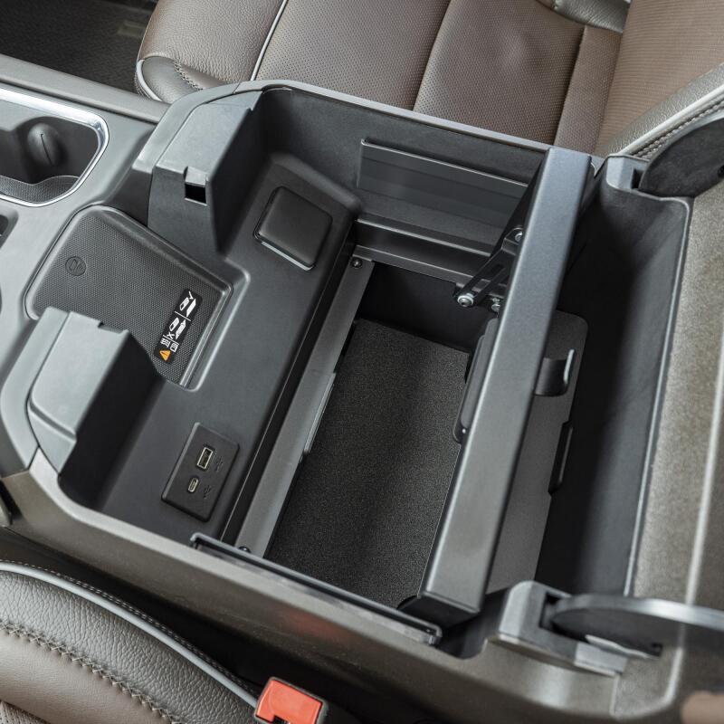 Chevrolet Silverado Console Safe - Tuffy Products - W/ Keyed Lock, W/ Wireless Charging Pad - `21-`24